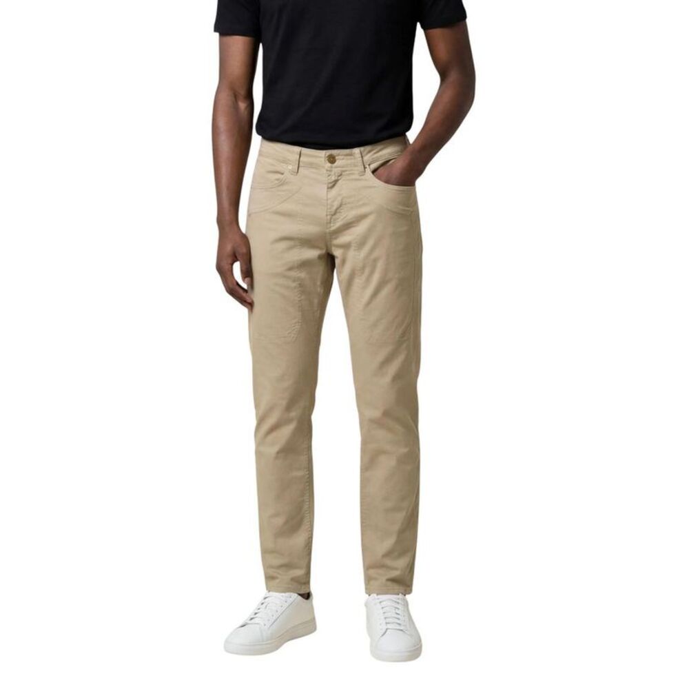 Jeckerson Beige Elastane Skinny Men's Pants
